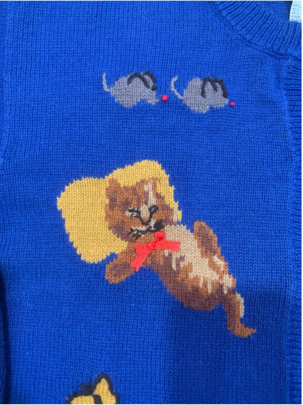 Vtg Y2K Women's cotton blend Quacker Factory Cat Print Cardigan Sweater, Size 3X - Picture 2 of 8